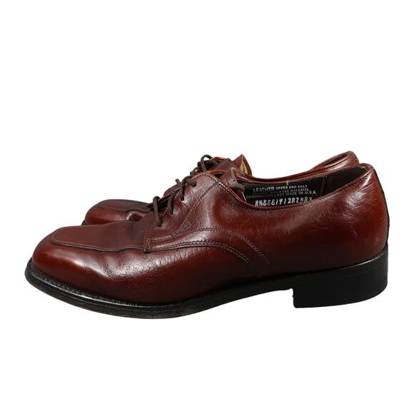 Crown Imperial Shoes Mens 8.5 Derby Oxford Leather Goodyear Welt Vintage Brown
